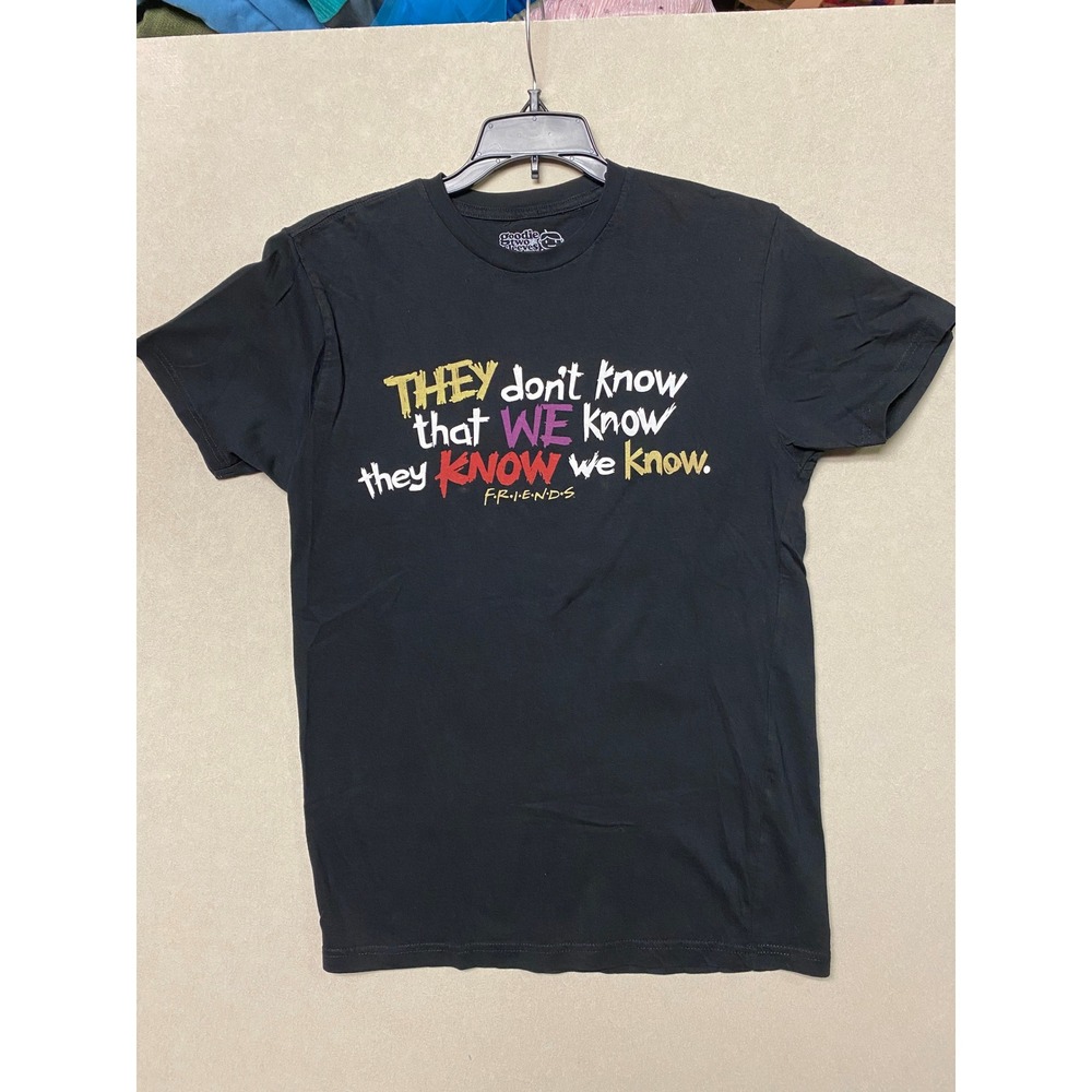 Friends TV Show Quote T-Shirt Goodie Two Sleeves Black Small Phoebe Quote Tee